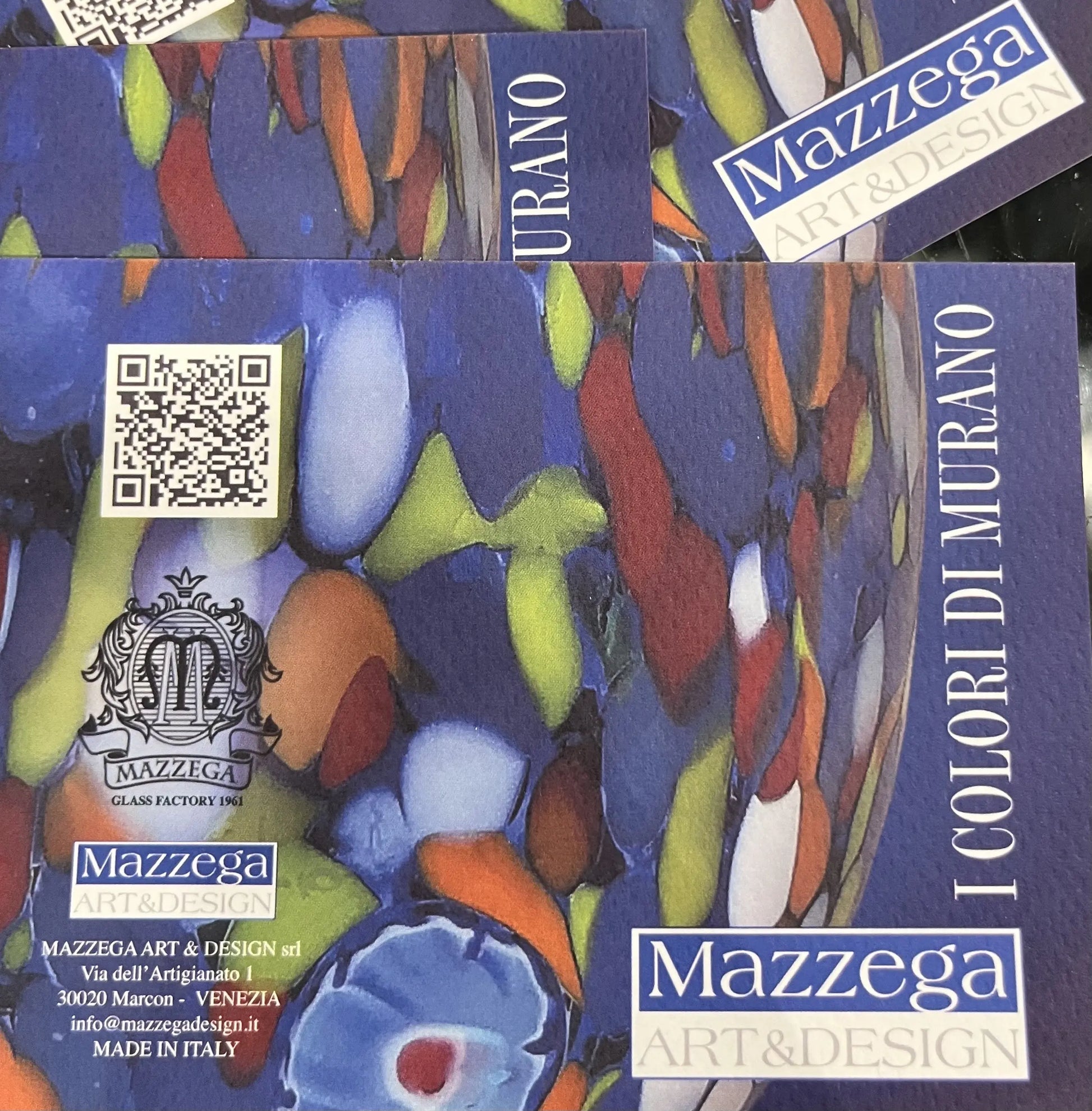 Brochure d'un verrier italien